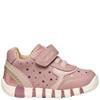 GEOX GIRLS B IUPIDOO STRAP ELASTIC LACES - ROSE METALLIC